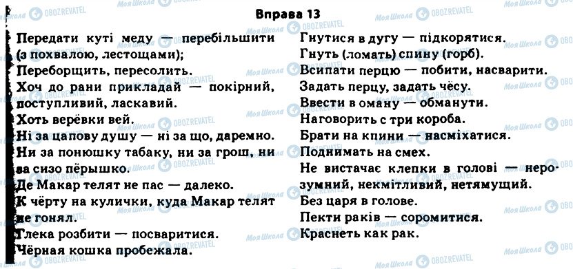 ГДЗ Українська мова 11 клас сторінка 13