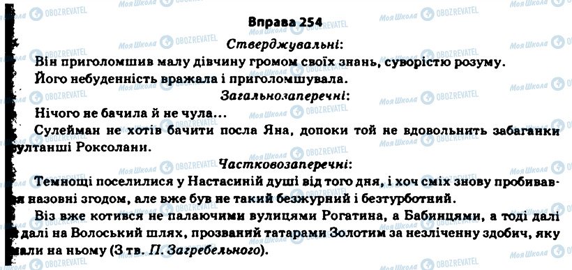 ГДЗ Українська мова 11 клас сторінка 254