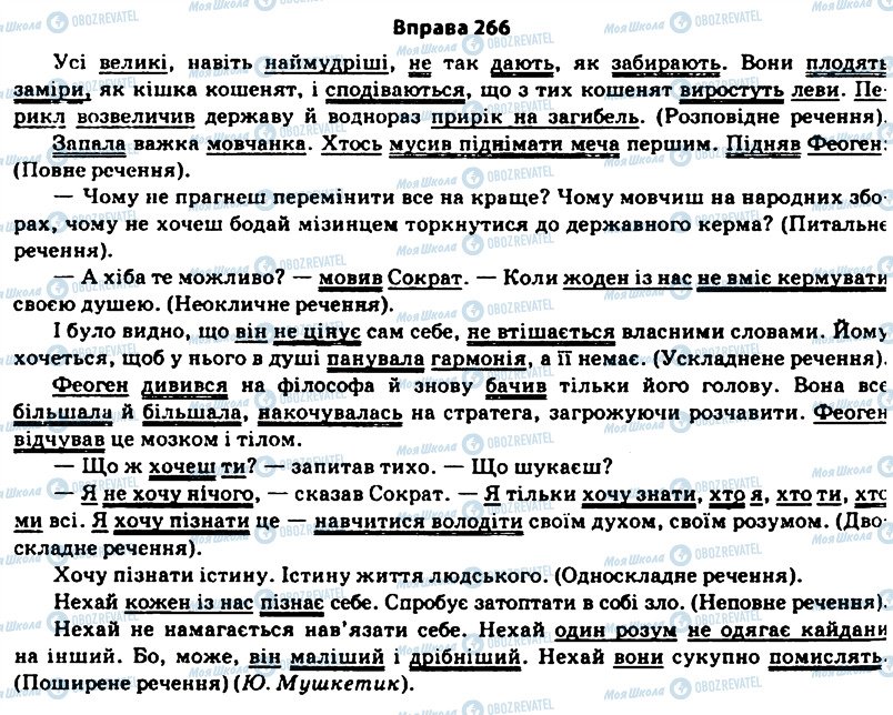 ГДЗ Українська мова 11 клас сторінка 266