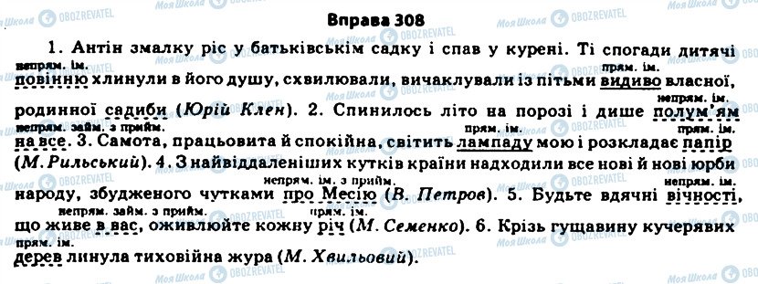 ГДЗ Укр мова 11 класс страница 308