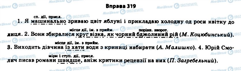 ГДЗ Українська мова 11 клас сторінка 319