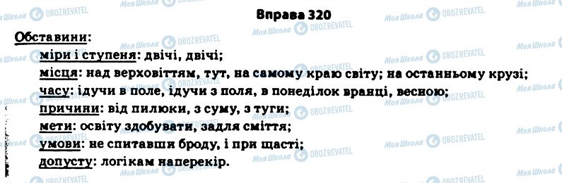 ГДЗ Українська мова 11 клас сторінка 320