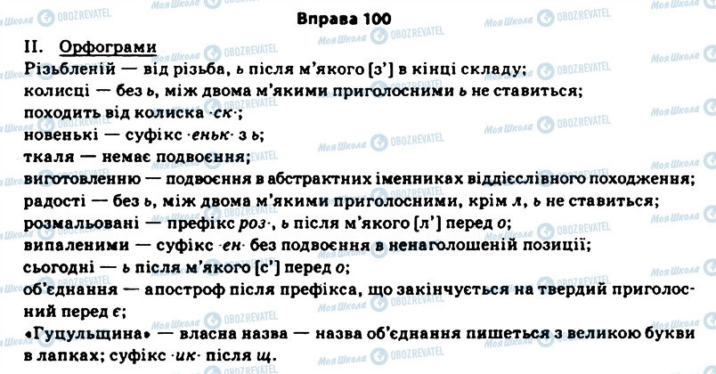 ГДЗ Укр мова 11 класс страница 100