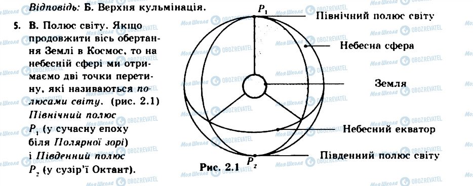 ГДЗ Астрономія 11 клас сторінка 5