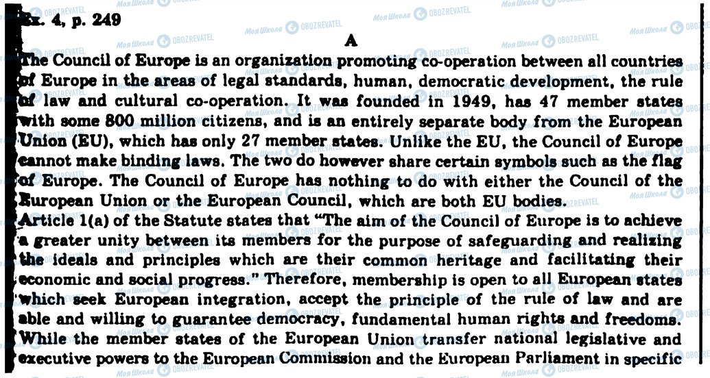 ГДЗ Английский язык 11 класс страница Ex4p249