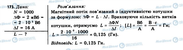 ГДЗ Фізика 11 клас сторінка 173