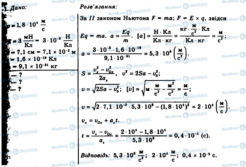 ГДЗ Физика 11 класс страница 1