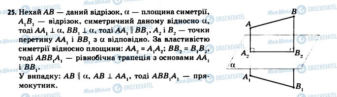 ГДЗ Геометрія 11 клас сторінка 25