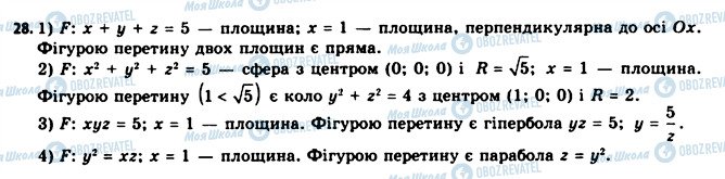 ГДЗ Геометрія 11 клас сторінка 28