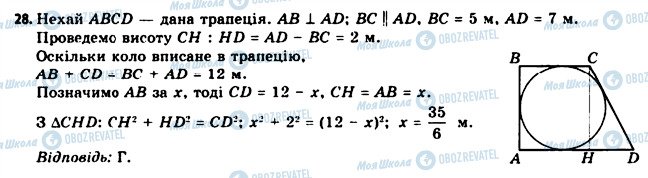 ГДЗ Геометрія 11 клас сторінка 28