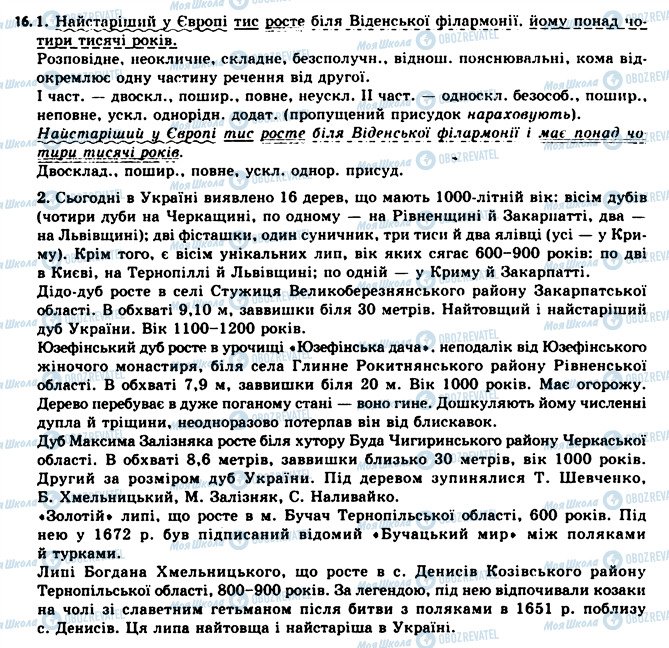 ГДЗ Укр мова 11 класс страница 16