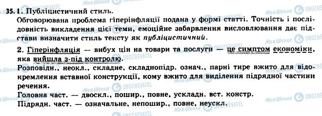 ГДЗ Укр мова 11 класс страница 35