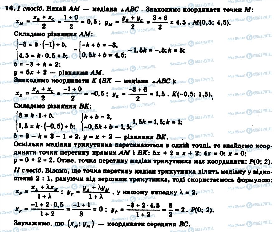 ГДЗ Геометрія 9 клас сторінка 14