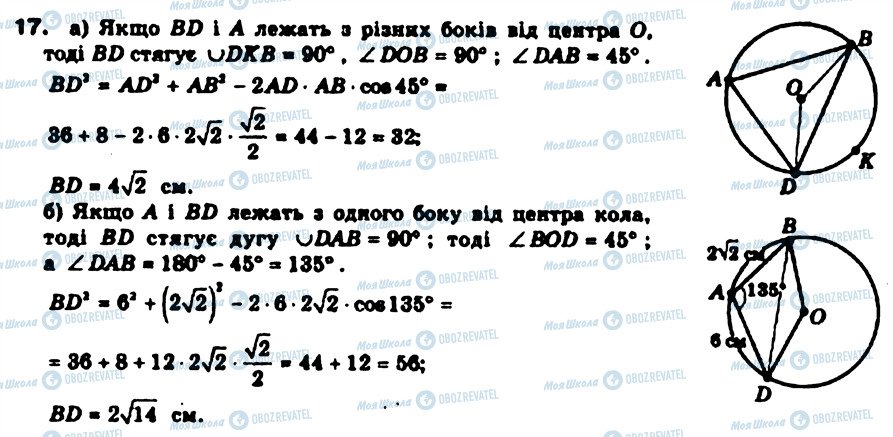 ГДЗ Геометрія 9 клас сторінка 17