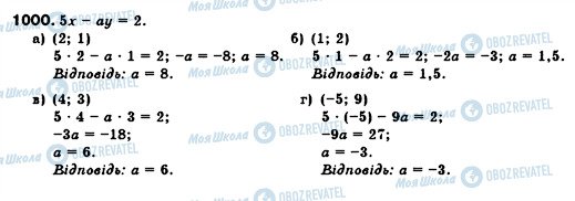 ГДЗ Алгебра 7 клас сторінка 1000