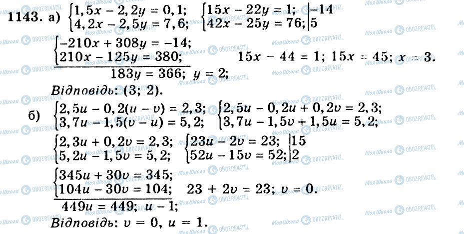 ГДЗ Алгебра 7 клас сторінка 1143