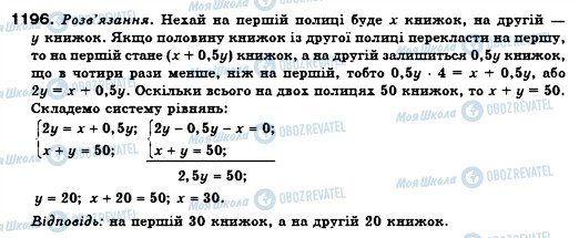 ГДЗ Алгебра 7 клас сторінка 1196