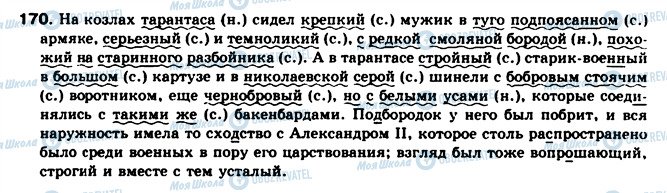 ГДЗ Російська мова 8 клас сторінка 170