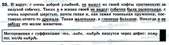 ГДЗ Російська мова 8 клас сторінка 55