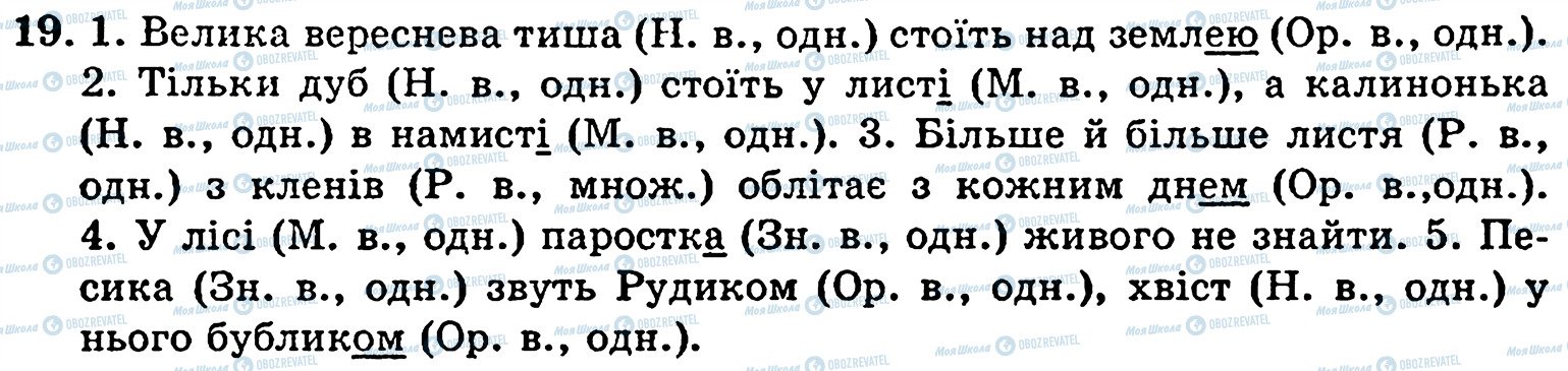 ГДЗ Українська мова 5 клас сторінка 19