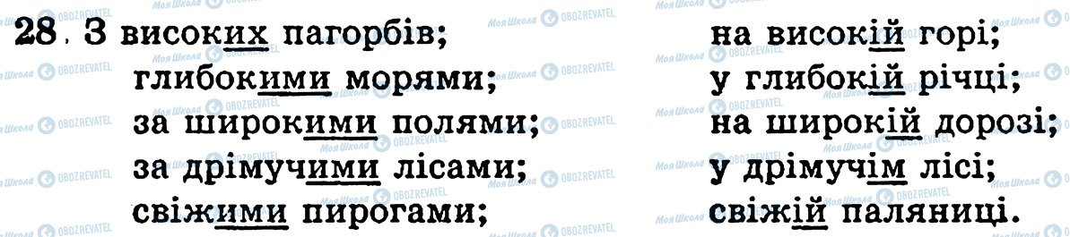 ГДЗ Українська мова 5 клас сторінка 28