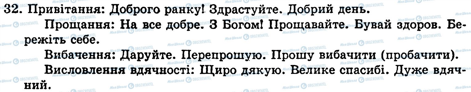 ГДЗ Українська мова 5 клас сторінка 32