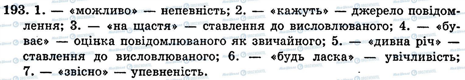 ГДЗ Укр мова 5 класс страница 193