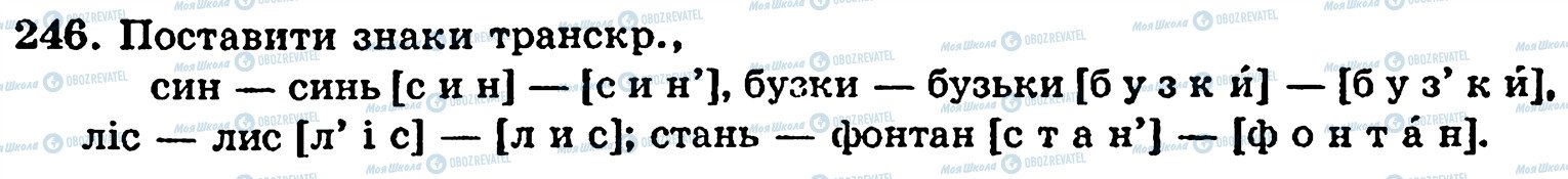 ГДЗ Укр мова 5 класс страница 246