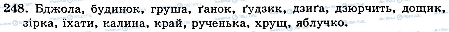 ГДЗ Українська мова 5 клас сторінка 248