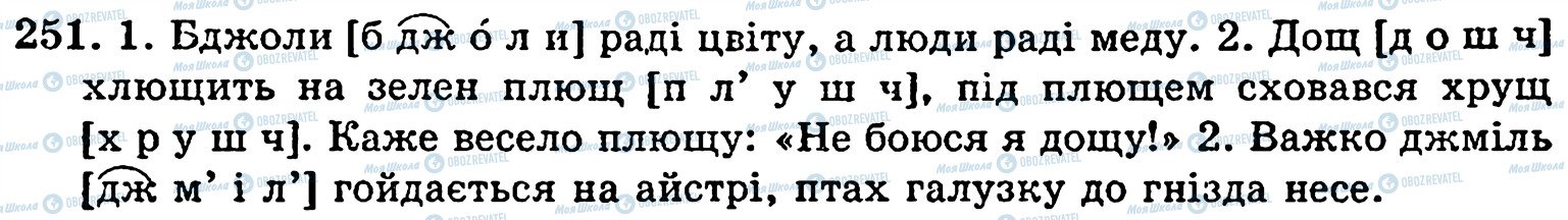 ГДЗ Українська мова 5 клас сторінка 251