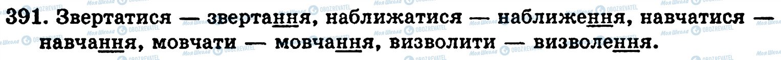 ГДЗ Українська мова 5 клас сторінка 391