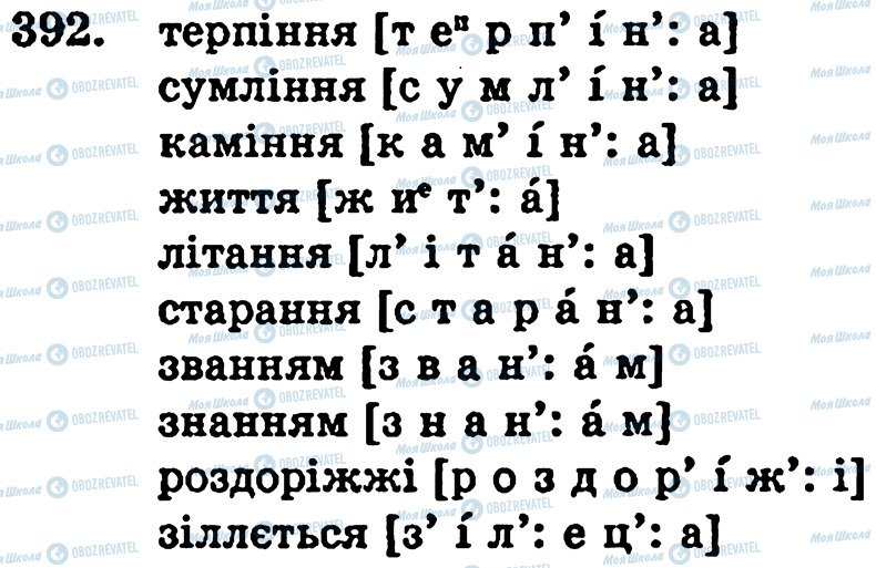 ГДЗ Українська мова 5 клас сторінка 392