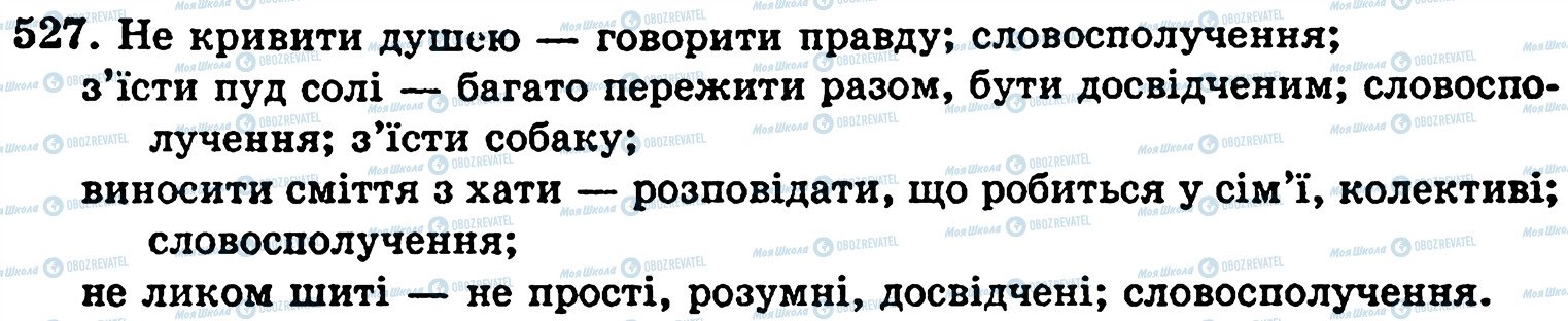 ГДЗ Українська мова 5 клас сторінка 527