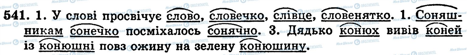 ГДЗ Українська мова 5 клас сторінка 541