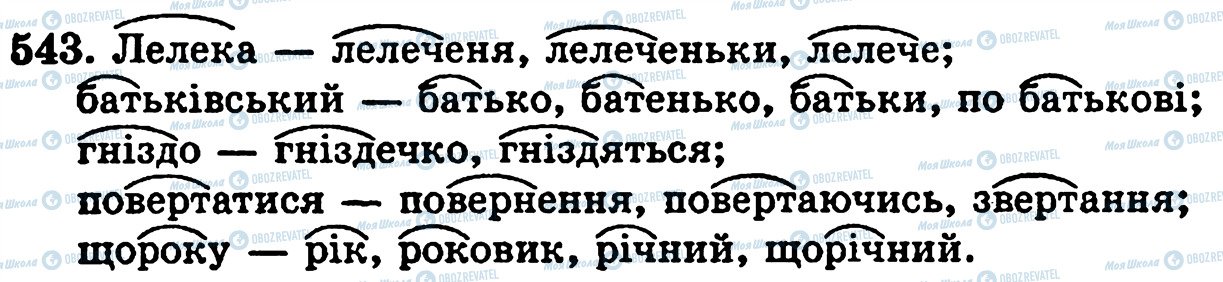 ГДЗ Укр мова 5 класс страница 543