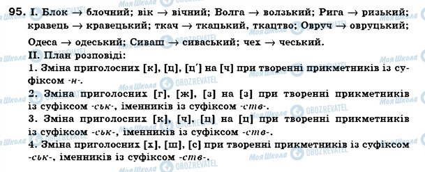 ГДЗ Українська мова 6 клас сторінка 95