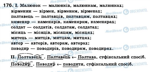 ГДЗ Українська мова 6 клас сторінка 176