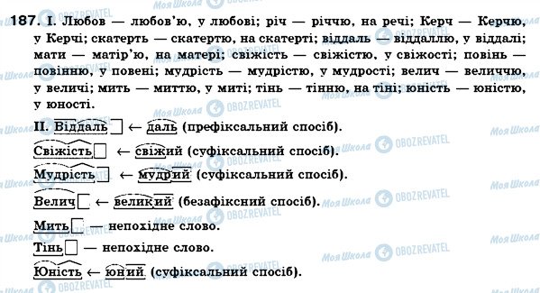 ГДЗ Українська мова 6 клас сторінка 187