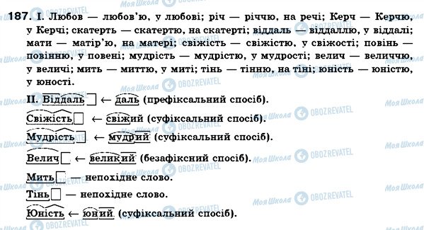 ГДЗ Укр мова 6 класс страница 187