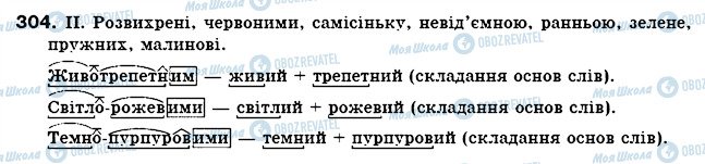ГДЗ Українська мова 6 клас сторінка 304