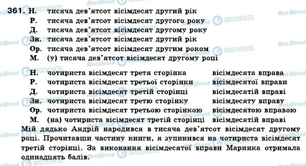 ГДЗ Українська мова 6 клас сторінка 361