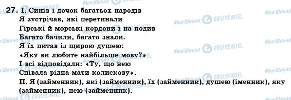 ГДЗ Українська мова 6 клас сторінка 27