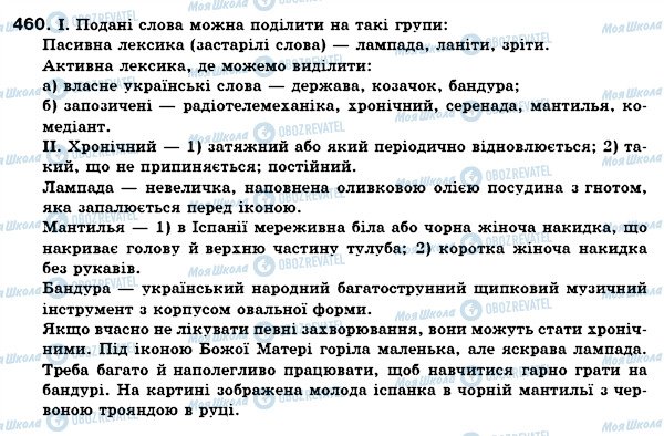 ГДЗ Українська мова 6 клас сторінка 460