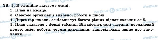 ГДЗ Українська мова 6 клас сторінка 38