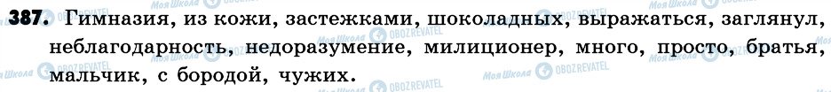 ГДЗ Російська мова 6 клас сторінка 387