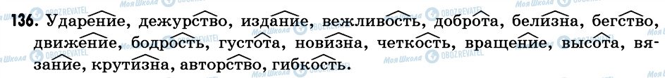 ГДЗ Російська мова 6 клас сторінка 136