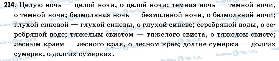 ГДЗ Російська мова 6 клас сторінка 234