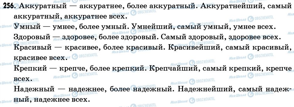 ГДЗ Російська мова 6 клас сторінка 256