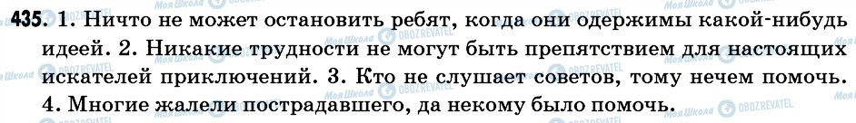 ГДЗ Російська мова 6 клас сторінка 435