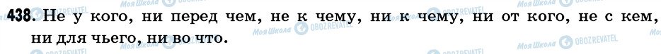 ГДЗ Російська мова 6 клас сторінка 438